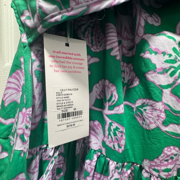 Lilly Pulitzer Green and Purple Maxi Dress - Picture 4 of 5